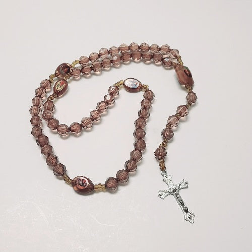 ROSARY CLEAR/w SAINT