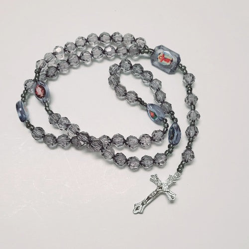 ROSARY CLEAR/w SAINT